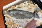 Fisch auf Backblech in Salzkruste